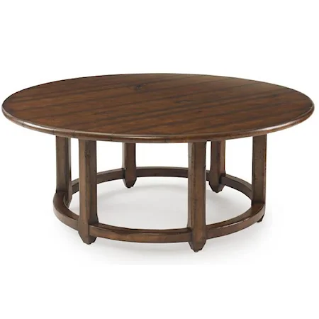 Round Grist Mill Cocktail Table
